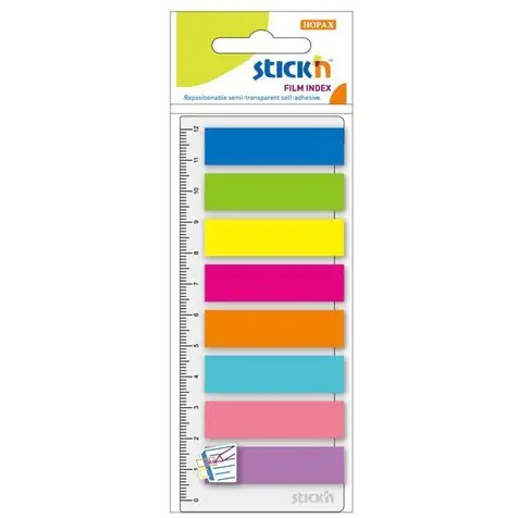 ⁨Zakładki indeksujące neon 8x 25szt.+linijka 21345 STICK`N⁩ w sklepie Wasserman.eu