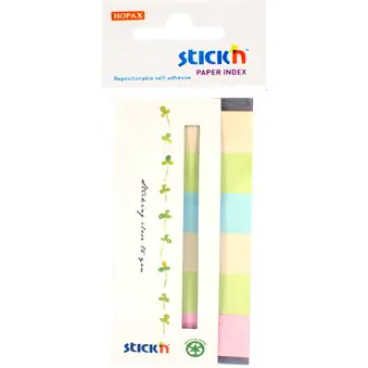 ⁨Zakładki papierowe 45x15mm 6 kolorów ECO 180 kartek STICK'N⁩ w sklepie Wasserman.eu