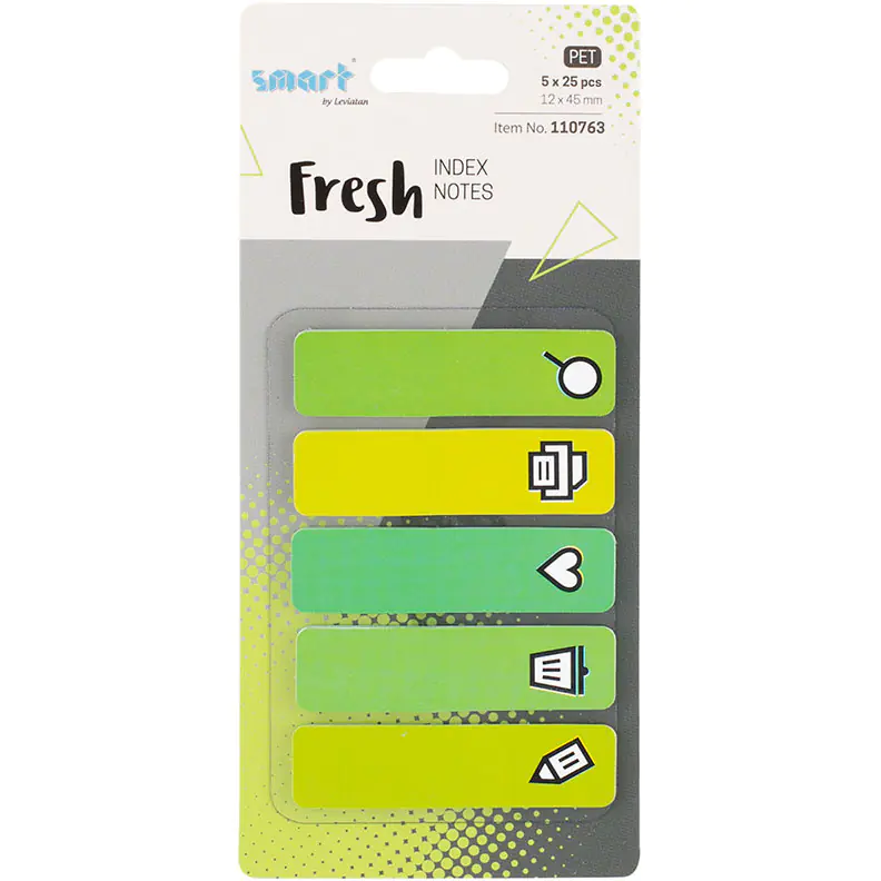 ⁨Zakładki indeksujące SMART FRESH PET 12x45mm 5x25szt OFFICE 110763⁩ w sklepie Wasserman.eu
