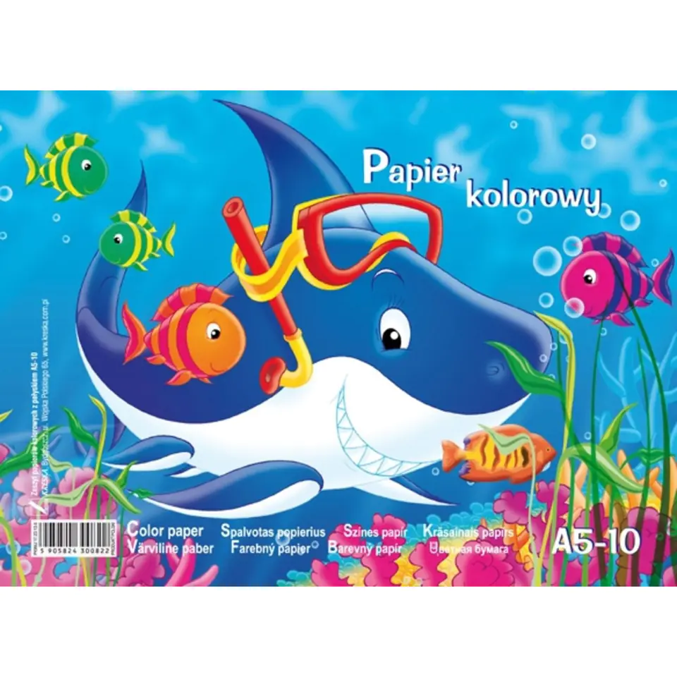 ⁨Colour paper notebook A5 10 glossy sheets DASH⁩ at Wasserman.eu