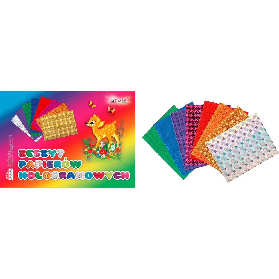 ⁨Zeszyt papierów holograficznych B4 ZPH-5287 ALIGA⁩ w sklepie Wasserman.eu