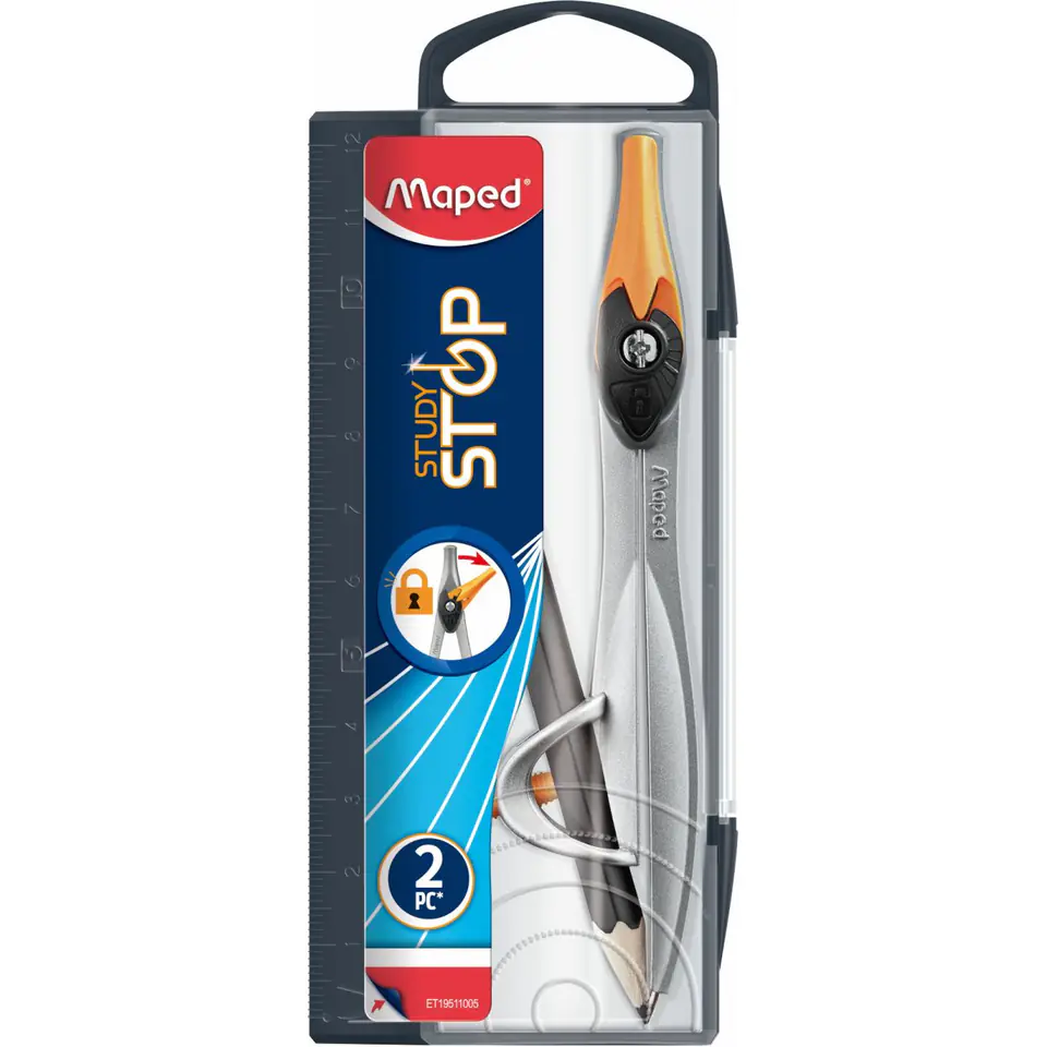 ⁨Compass STUDY STOP + pencil, pud with pendant 195210 MAPED⁩ at Wasserman.eu