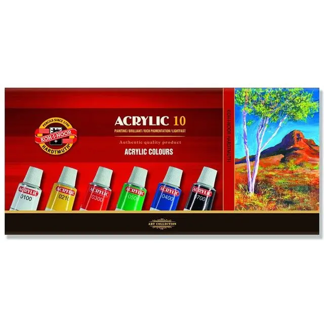 ⁨Acrylic paints 10 colors 16ml. 1627003 KOH- I-NOOR⁩ at Wasserman.eu