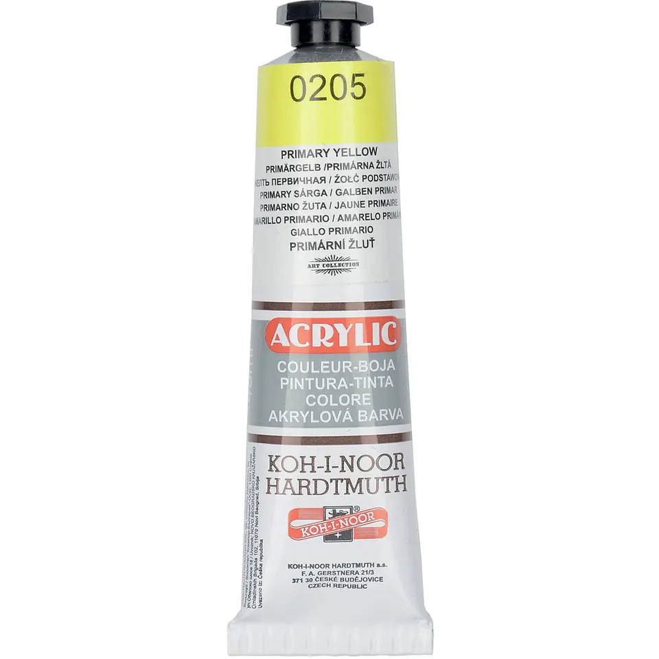 ⁨Acrylic paint 162708 yellow 0205 40ml. KOH-I-NOOR⁩ at Wasserman.eu