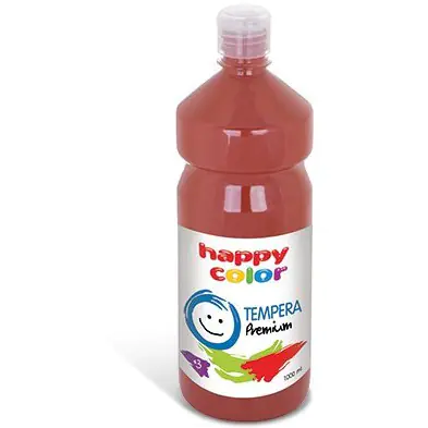 ⁨Farba TEMPERA Premium 1000ml ciemnobrązowa HAPPY COLOR 3310 1000-75⁩ w sklepie Wasserman.eu