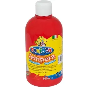 ⁨Farba TEMPERA czerwona CARIOCA 500ml 40427/10⁩ w sklepie Wasserman.eu