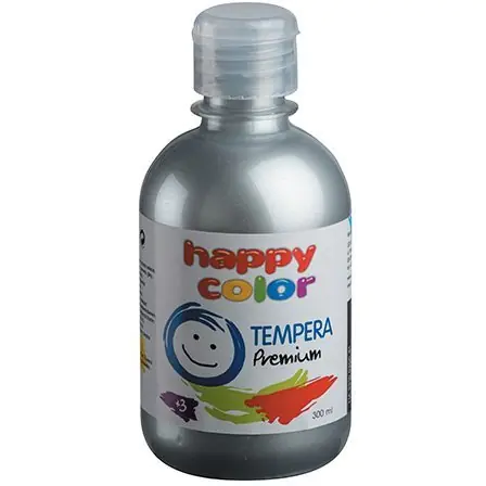 ⁨Farba TEMPERA Premium 300ml srebrny HAPPY COLOR 3310 0300-81⁩ w sklepie Wasserman.eu