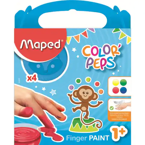 ⁨Farby do malowania palcami 4 kolory*80g 812510 MAPED COLORPEPS⁩ w sklepie Wasserman.eu
