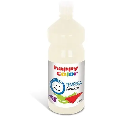 ⁨Paint TEMPERA Premium 1000ml white HAPPY COLOR 3310 1000-0⁩ at Wasserman.eu