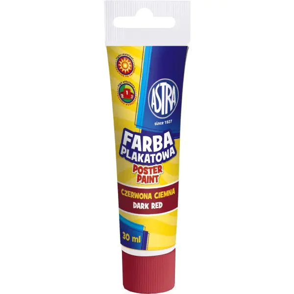 ⁨Poster paint tube 30 ml - dark red 83110911 ASTRA⁩ at Wasserman.eu