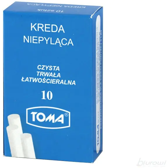 ⁨White school chalk 10pcs 81200 TOMA⁩ at Wasserman.eu