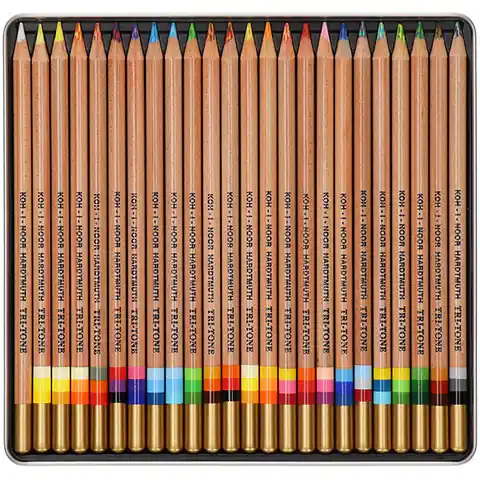 ⁨Crayons NATUR TRI-TONE 3444 tricolor 23+1 colors KOH-I-NOOR⁩ at Wasserman.eu