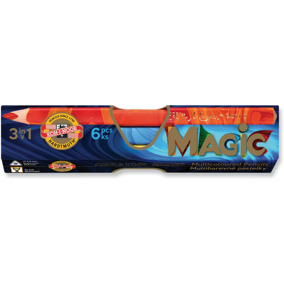 ⁨Crayons MAGIC TRIO 6 col. 3408/06 KOH-I-NOOR⁩ at Wasserman.eu