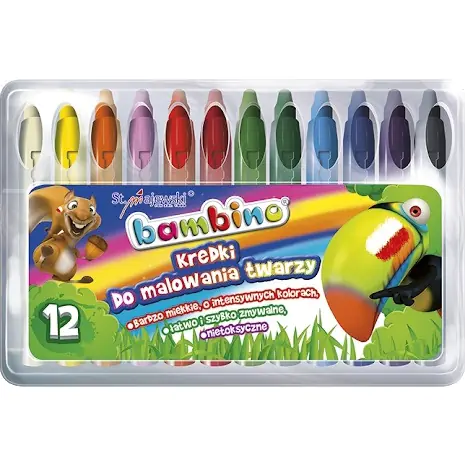 ⁨BAMBINO Face paint crayons 12 colors⁩ at Wasserman.eu