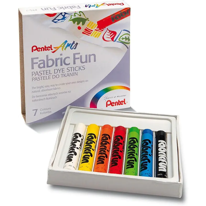 ⁨Pastels crayons for fabrics PENTEL 7colors PTS7⁩ at Wasserman.eu