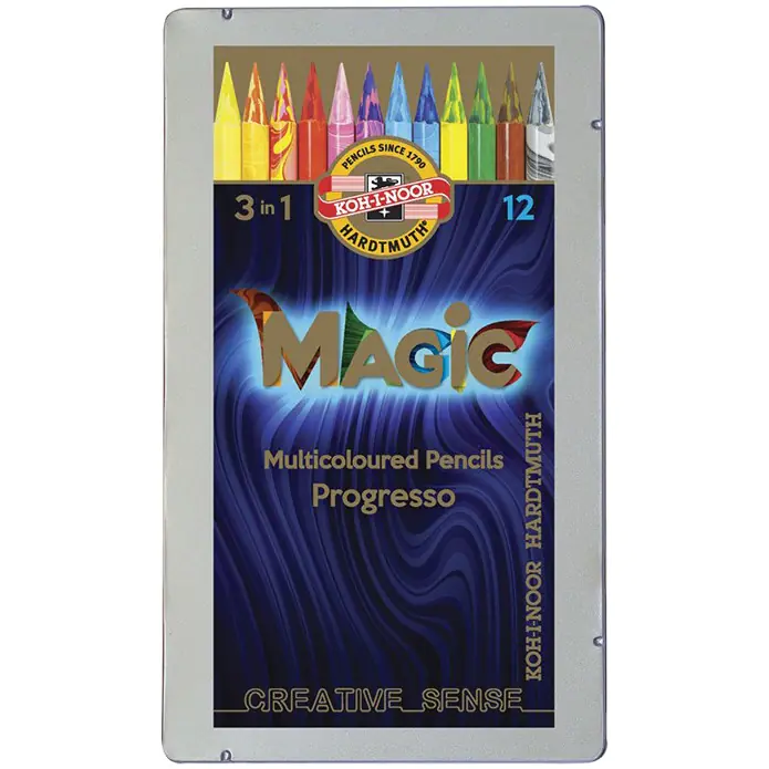 ⁨Crayons PROGRESSO MAGIC 12 col. 8772 KOH-I-NOOR⁩ at Wasserman.eu