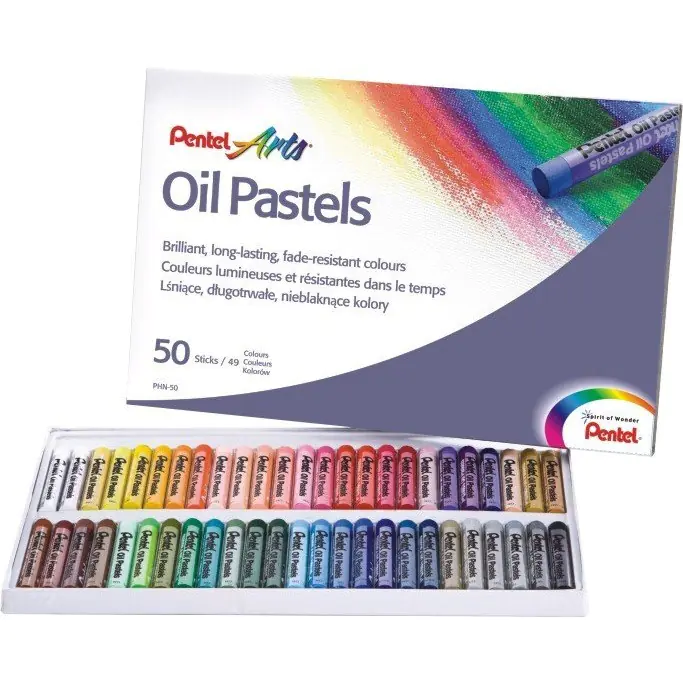 ⁨Crayons oil pastels PENTEL 50colors PHN50⁩ at Wasserman.eu