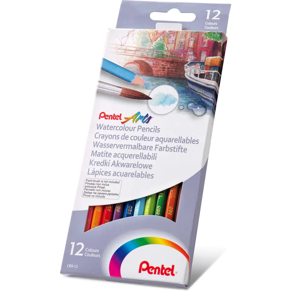 ⁨Watercolor pencils PENTEL 12 colors CB9-12⁩ at Wasserman.eu