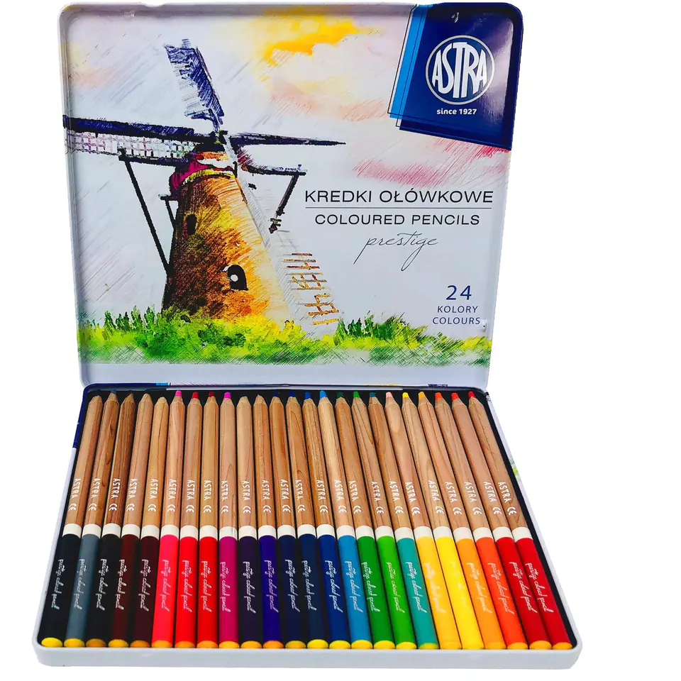 ⁨Crayons cedar 24kol metal packaging 312117002 ASTRA SPRESTIGE⁩ at Wasserman.eu