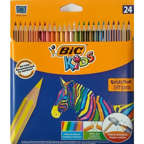 ⁨Crayons Eco Evolution 24colors STRIPES 9505251 BIC⁩ at Wasserman.eu