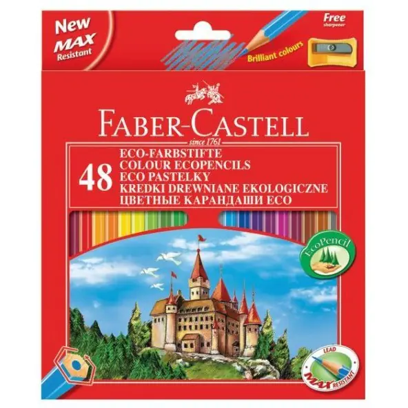 ⁨Kredki ZAMEK 48 kolorów opakowanie kartonowe 120148 FC FABER-CASTELL⁩ w sklepie Wasserman.eu