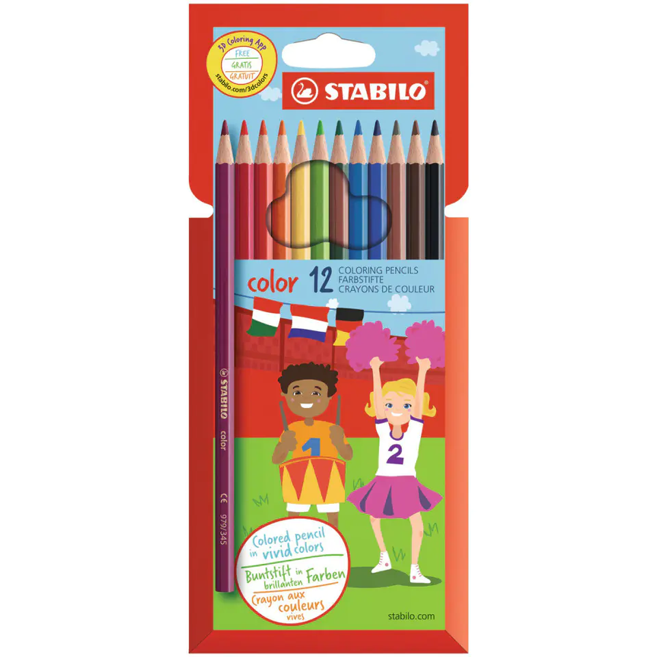 ⁨Crayons COLOR set 12 pcs. Pud. with pendant 1912/77-11 STABILO⁩ at Wasserman.eu