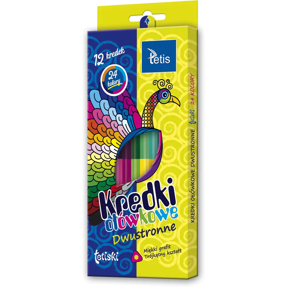 ⁨Crayons TETISKI triangular double-sided 24kol KT005-AB TETIS⁩ at Wasserman.eu