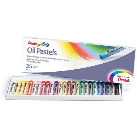 ⁨Kredki pastele olejne PENTEL 25kolorów PHN25⁩ w sklepie Wasserman.eu