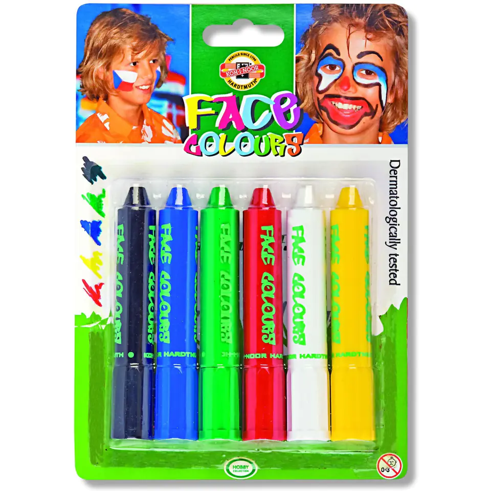 ⁨Crayons for face painting 6 col. 4610 KOH-I-NOOR⁩ at Wasserman.eu