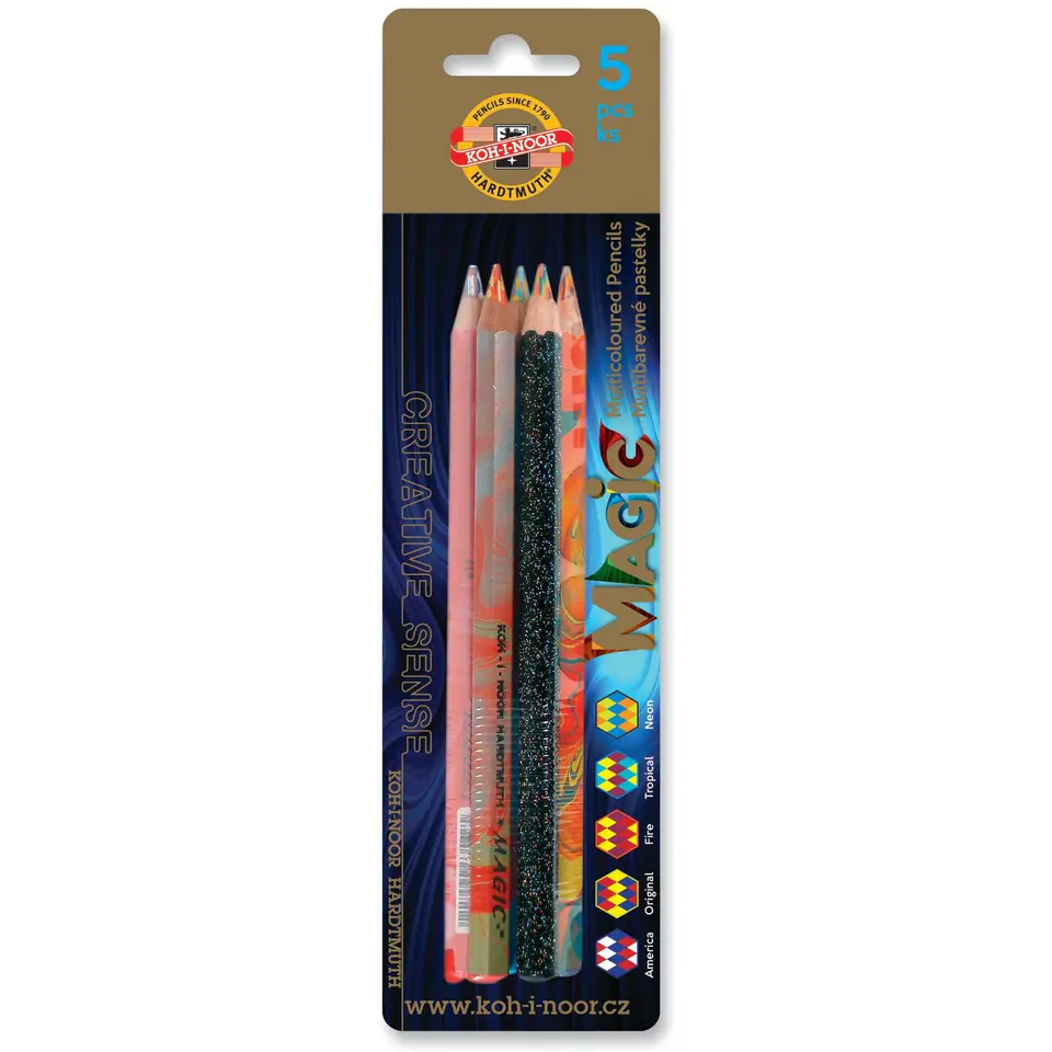 ⁨Crayon MAGIC THICK mix (5) blister 3406 KOH-I-NOOR⁩ at Wasserman.eu