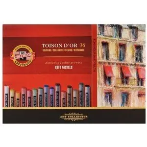 ⁨Crayons, dry pastels, 36 colors TOISON DOR 8515N KOH-I-NOOR⁩ at Wasserman.eu