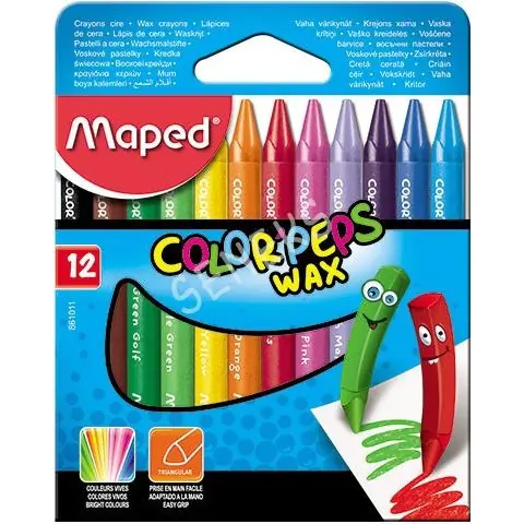 ⁨Kredki COLORPEPS świecowe 12 kolorów 861011 MAPED⁩ w sklepie Wasserman.eu