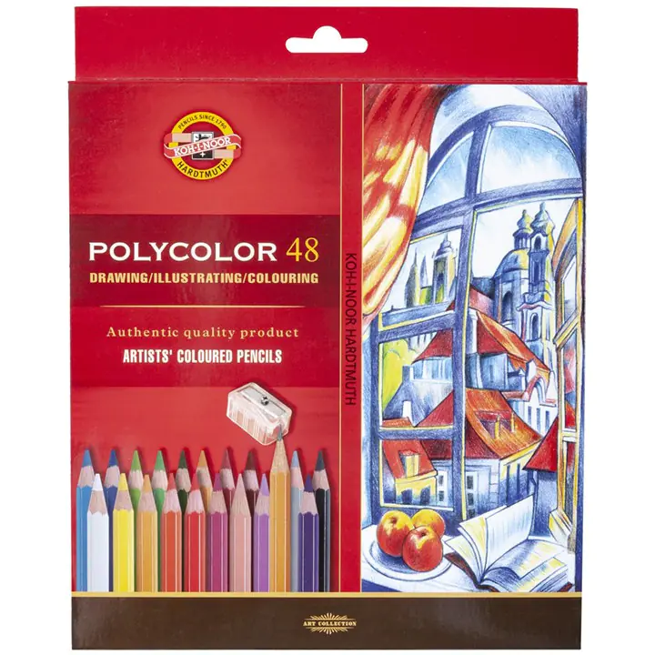 ⁨Kredki POLYCOLOR 48 kolorów 3836 KOH-I-NOOR⁩ w sklepie Wasserman.eu