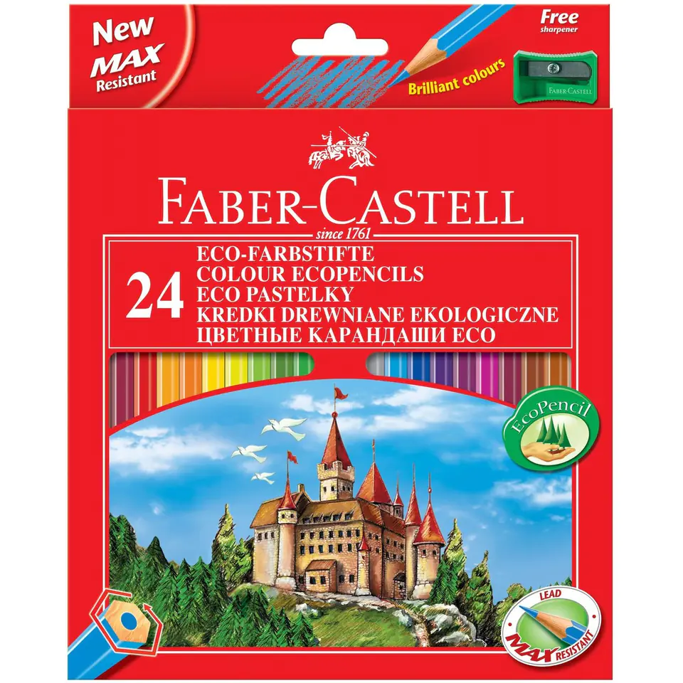 ⁨Kredki ZAMEK 24 kolory opakowanie kartonowe 120124 FC FABER-CASTELL⁩ w sklepie Wasserman.eu