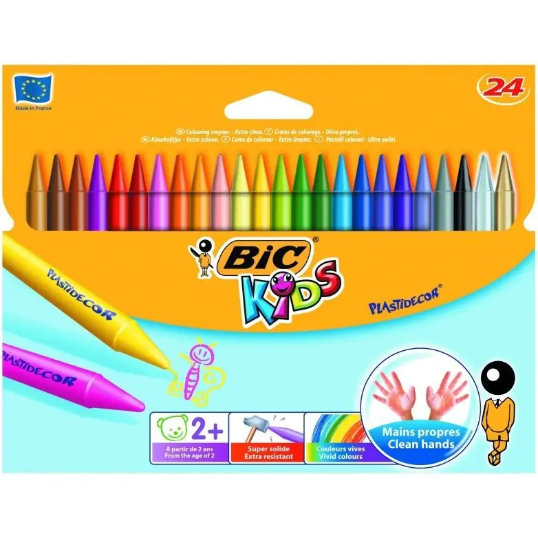 ⁨Candle crayons 24kol. Plastidecor 829772 BIC⁩ at Wasserman.eu