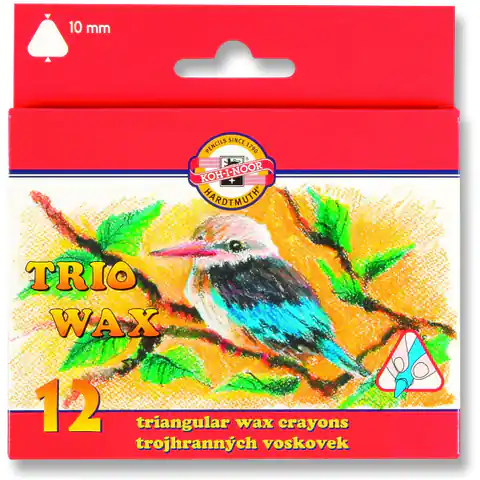 ⁨Kredki TRIO WAX JUMBO 12 kolorów 10mm 8272/2 KOH-I-NOOR⁩ w sklepie Wasserman.eu