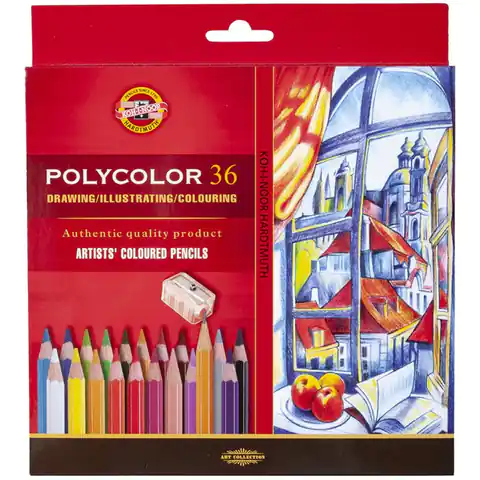 ⁨Crayons POLYCOLOR 36 colors 3835 KOH-I-NOOR⁩ at Wasserman.eu