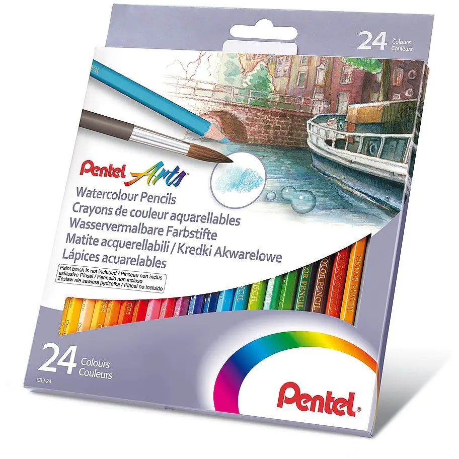 ⁨Watercolor pencils PENTEL 24 colors CB9-24⁩ at Wasserman.eu