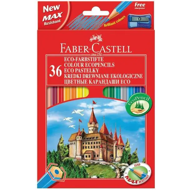 ⁨Crayons CASTLE 36 colors cardboard packaging 120136 FC FABER-CASTEL⁩ at Wasserman.eu