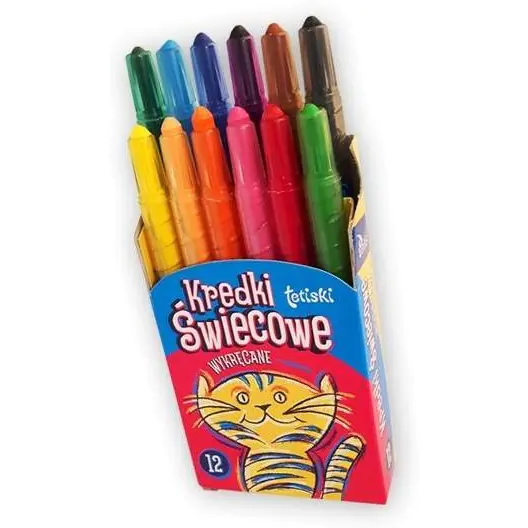 ⁨Screw candle crayons 12 colors TETISKI KT010-AB⁩ at Wasserman.eu