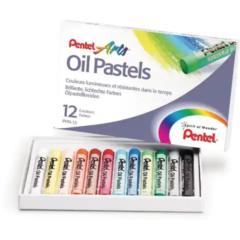 ⁨Crayons oil pastels PENTEL 12colors PHN12⁩ at Wasserman.eu