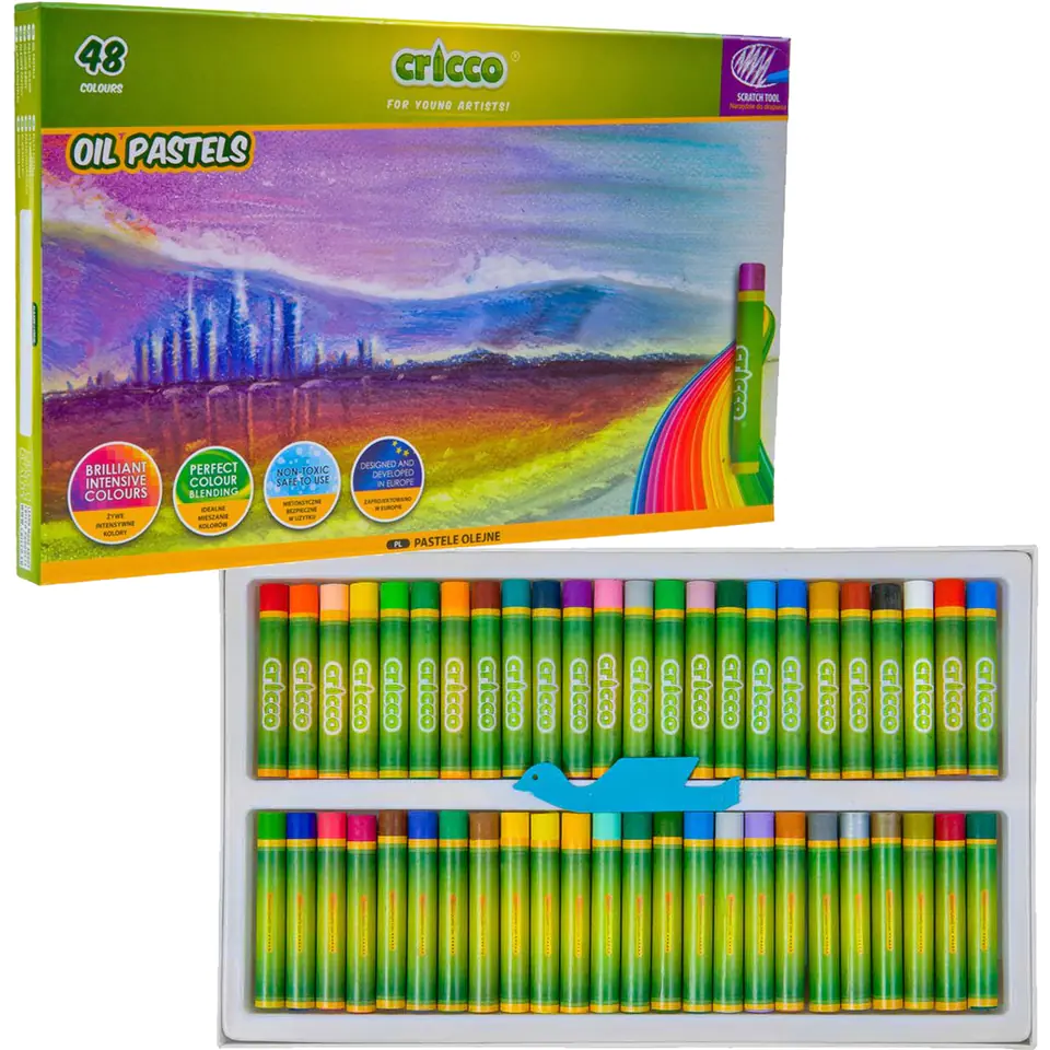 ⁨Crayons oil pastels CRICCO 48kol CR481K48⁩ at Wasserman.eu