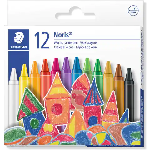 ⁨Wax pencils 12 colors NORIS 220NC12 STAEDTLER⁩ at Wasserman.eu