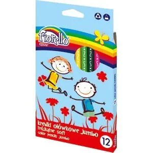 ⁨Crayons FIORELLO JUMBO Super soft 12 colors triangular JUMBO 170-2218⁩ at Wasserman.eu