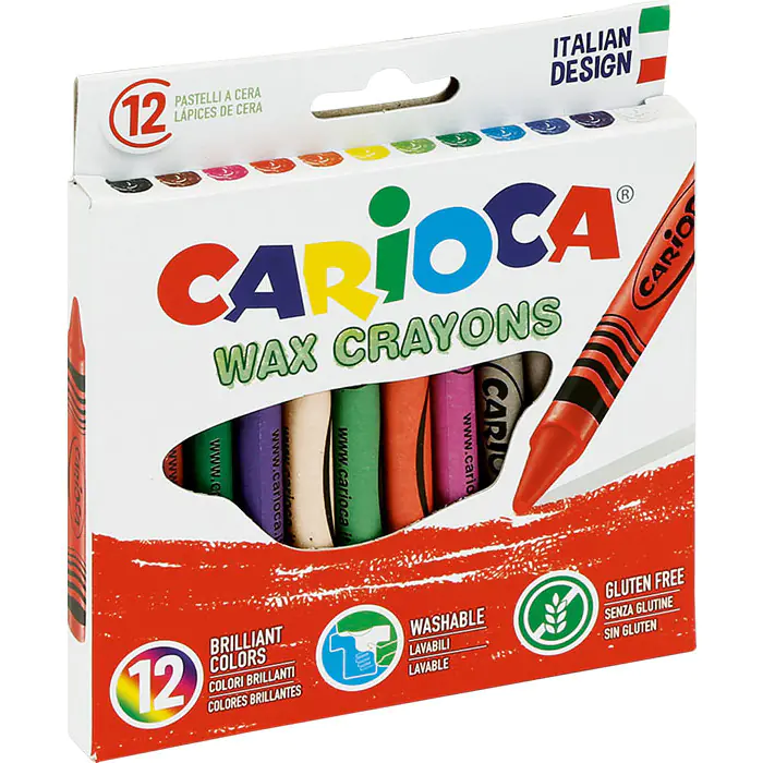 ⁨Kredki CARIOCA świecowe 12k (42365) 170-1870⁩ w sklepie Wasserman.eu