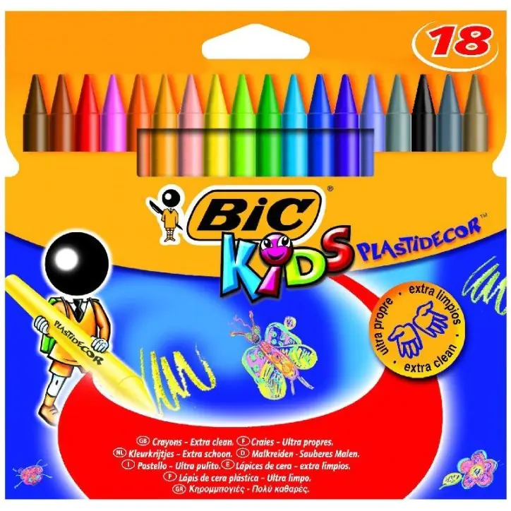 ⁨Candle crayons 18kol. Plastidecor 829771 BIC⁩ at Wasserman.eu