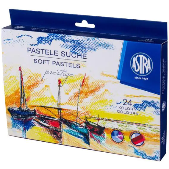 ⁨Crayons dry pastels 24 colors PRESTIGE square 323120002 ASTRA⁩ at Wasserman.eu