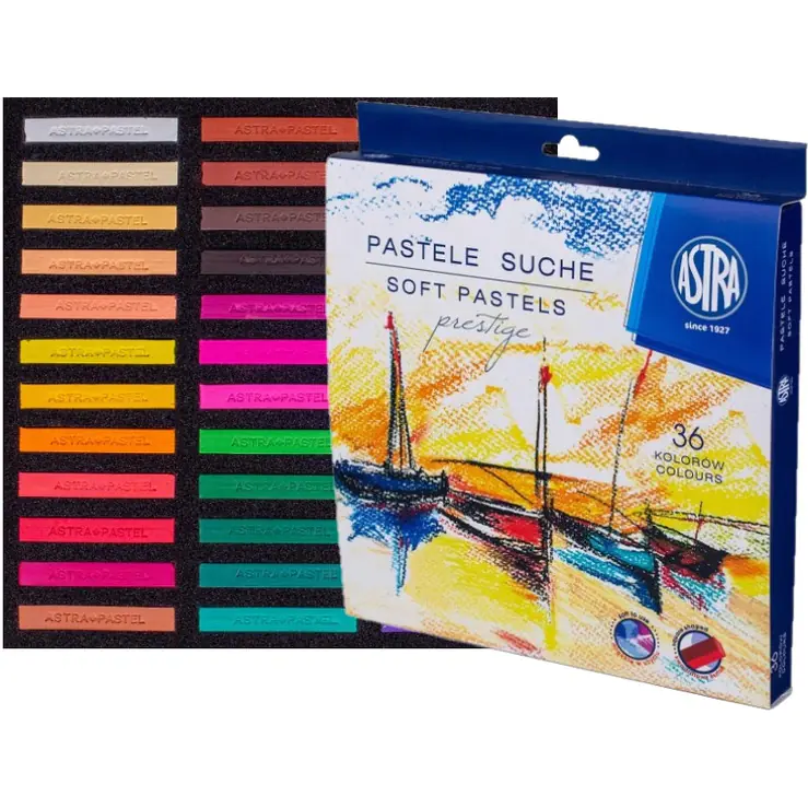 ⁨Crayons dry pastels 36 colors PRESTIGE square 323120003 ASTRA⁩ at Wasserman.eu