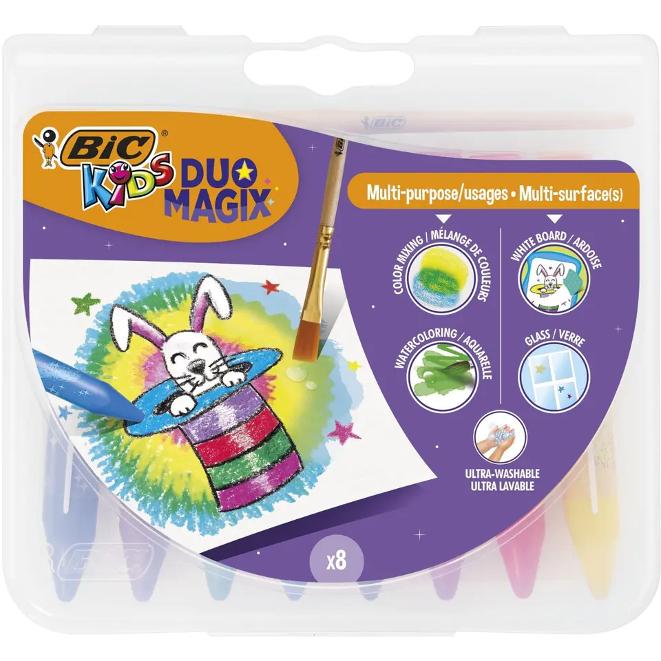 ⁨KIDS DUO MAGIX pencils + 8 colors 989683 BIC brush⁩ at Wasserman.eu