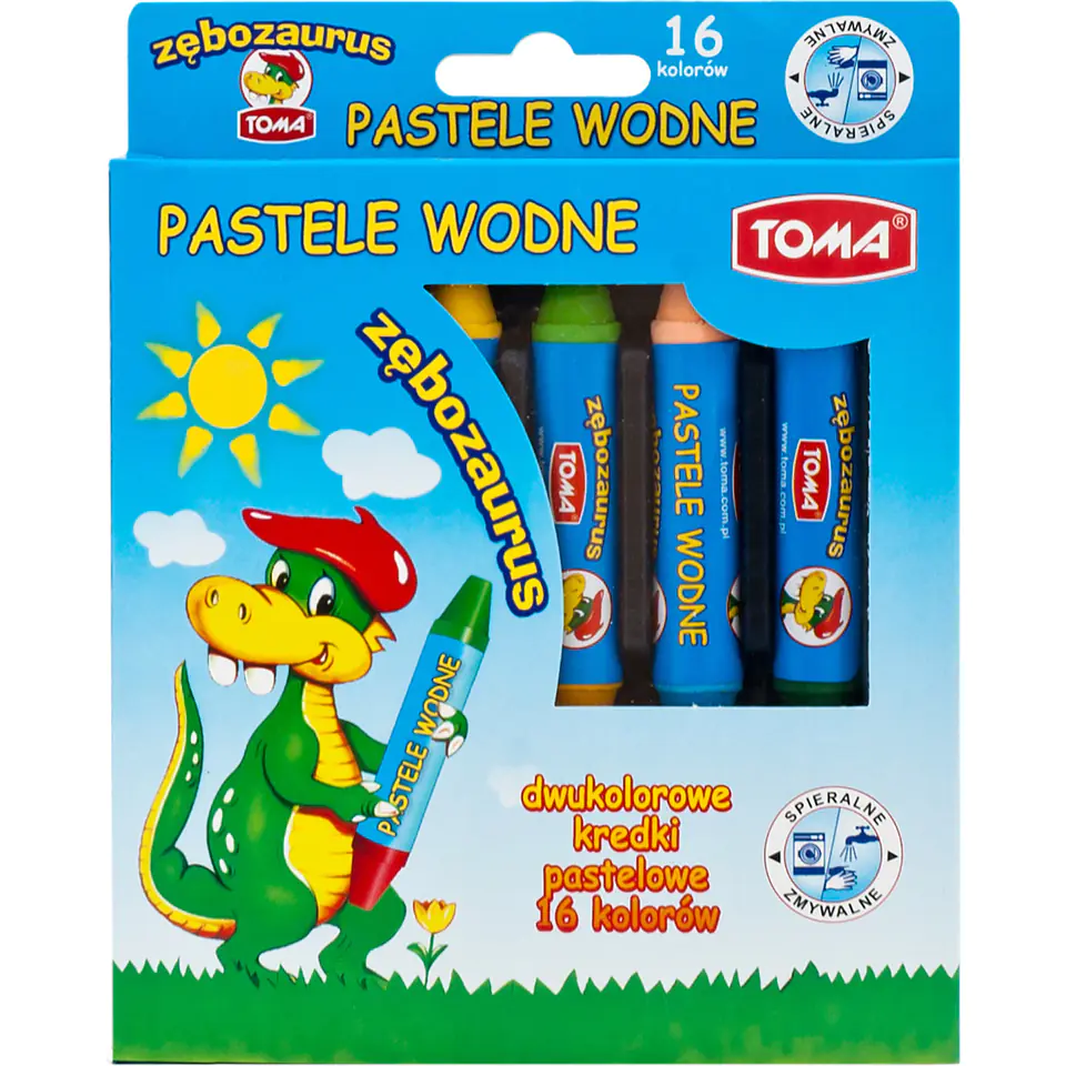 ⁨Crayons, double-sided water pastels Zębosaurus TO-587⁩ at Wasserman.eu